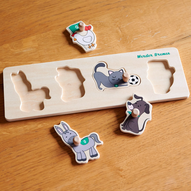 Holzpuzzle Stadtmusikanten