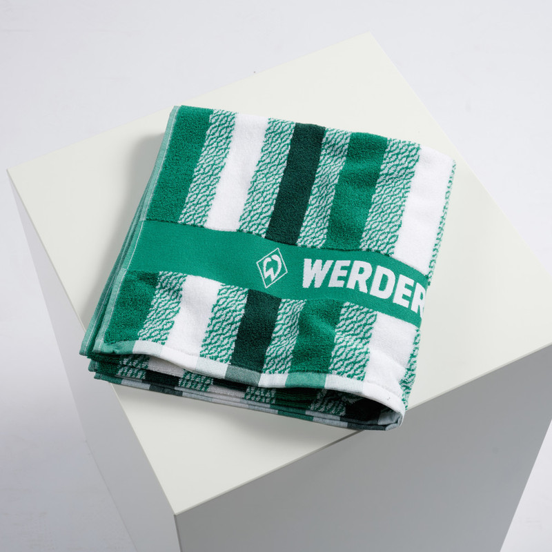GOTS Werder Bremen Duschtuch — Striped Design