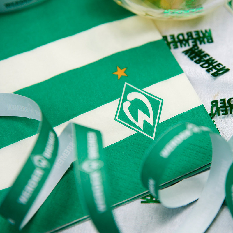 Werder Bremen Servietten 20er-Pack — Green and White Striped