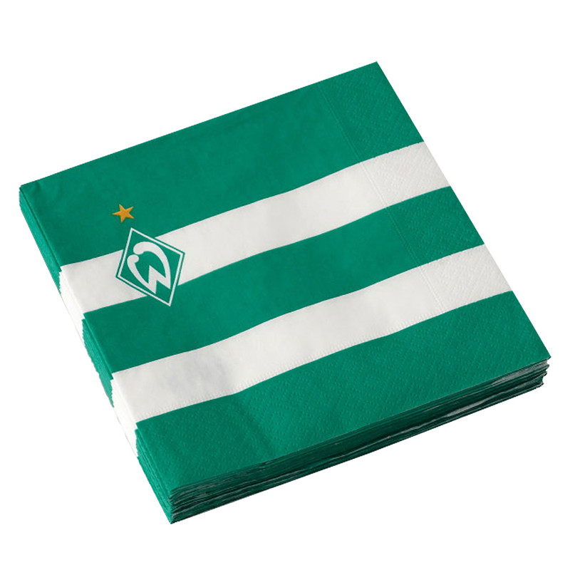 Werder Bremen Servietten 20er-Pack — Green and White Striped