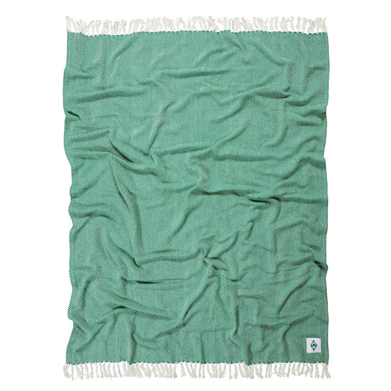 Werder Bremen GOTS Throw Blanket — Green and White