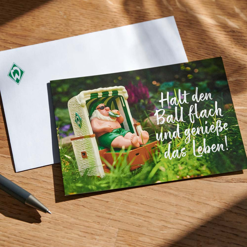 Glückwunschkarte Gartenzwerg