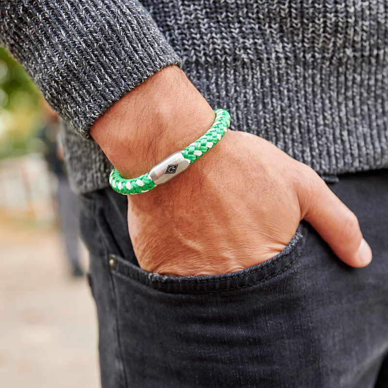 Armband Raute grün-weiß