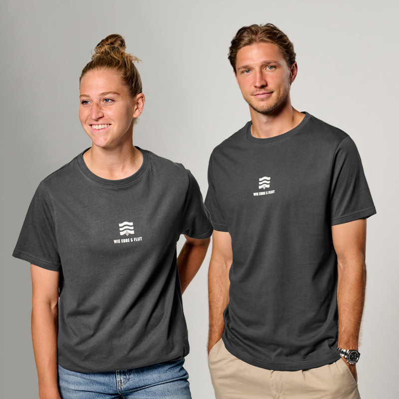 GOTS T-Shirt Wellen schwarz