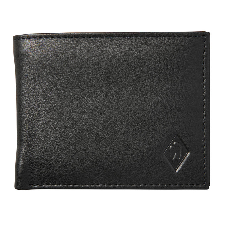 Ledergeldbörse Raute schwarz