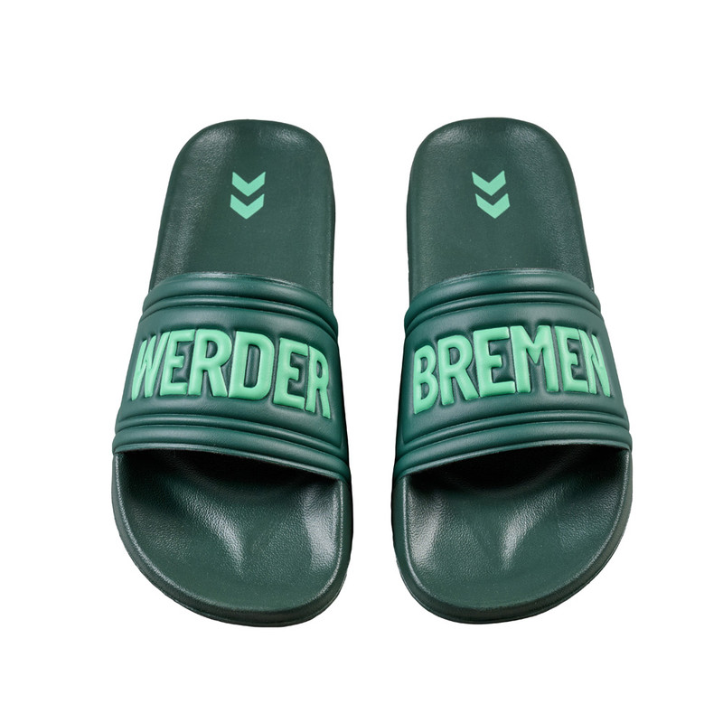 Hummel SVW Pool Slides — Green Design | Comfortable Grip