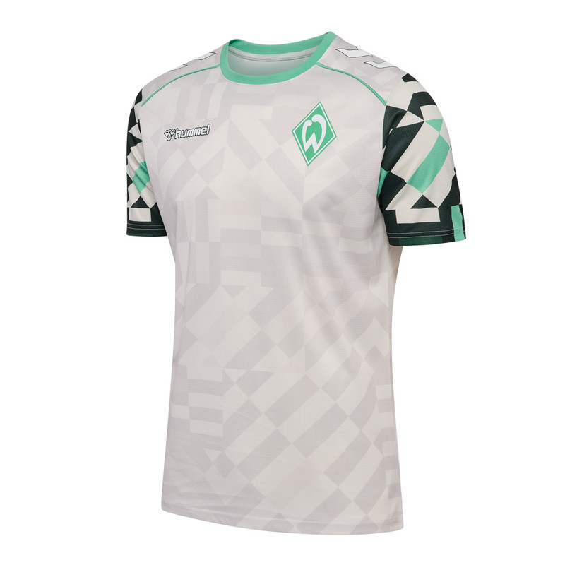 Hummel Training Performance Shirt — Green-White Pattern