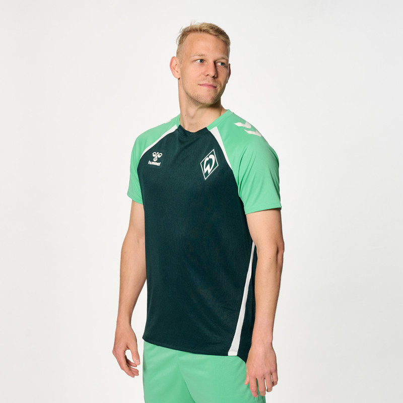Hummel Training Shirt Green — Performance Fabric